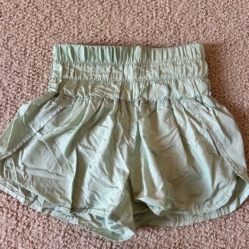 free people the way home shorts in light green